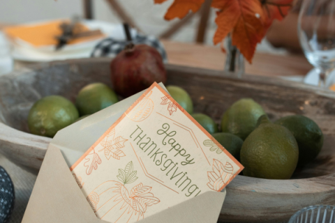 handmade Thanksgiving greeting card