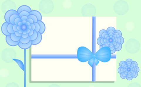 birthday card with flowers