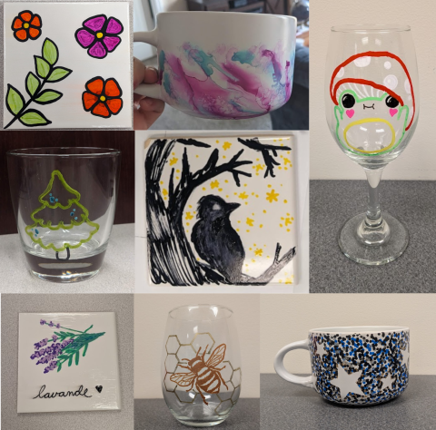 coaster, mug, or glass