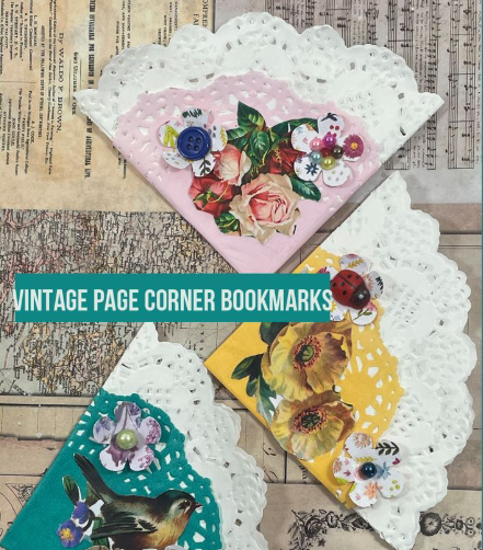 paper doily corner bookmark