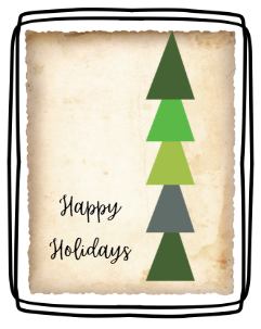 holiday tree card